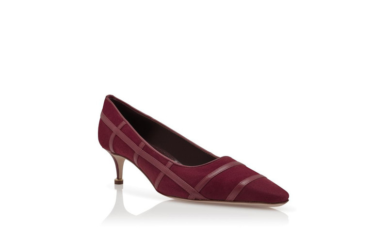 Red Suede Crossover Detail Pumps 3