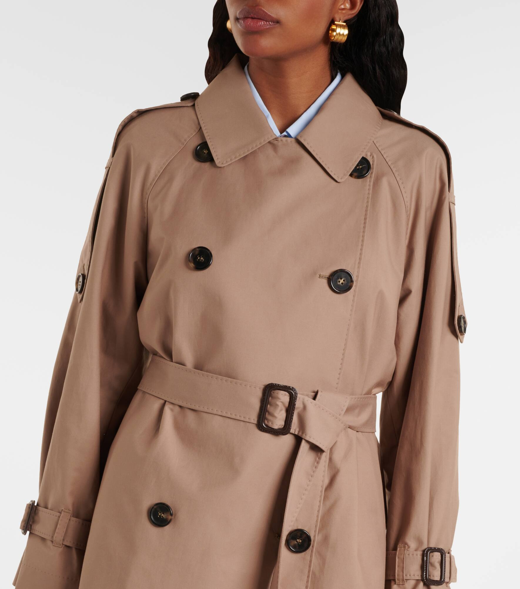 Caroline cotton-blend trench coat - 7