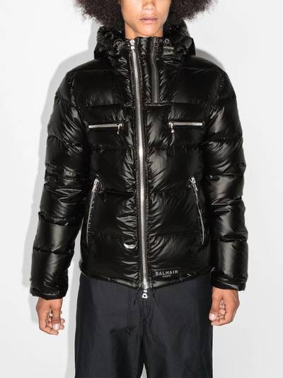 Balmain hooded padded jacket outlook