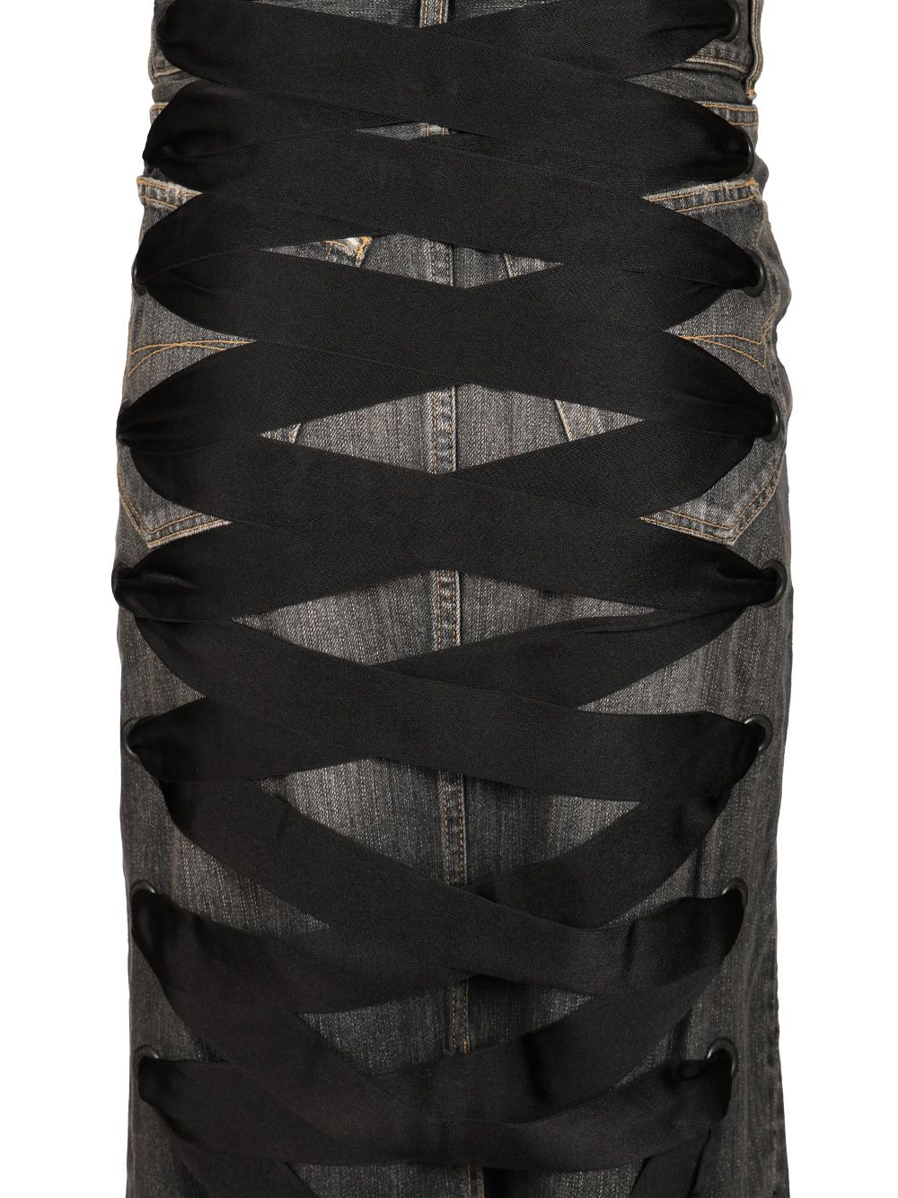 Lace-Up Skirt Skirts Grey - 5