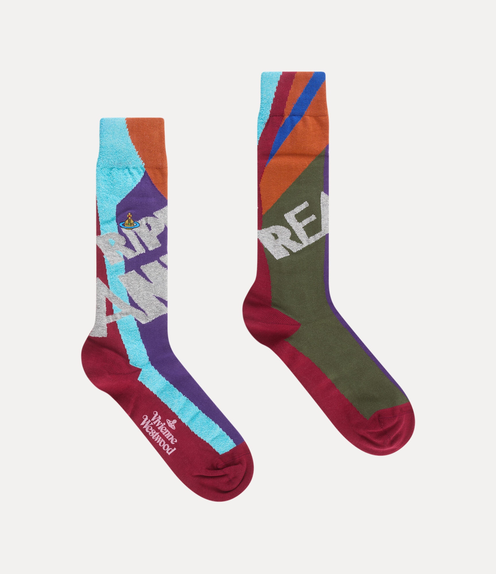 【Vivienne Westwood】RIPPED AND READY クルーソックス Vivienne Westwood RIPPED AND READY SOCK | REVERSIBLE