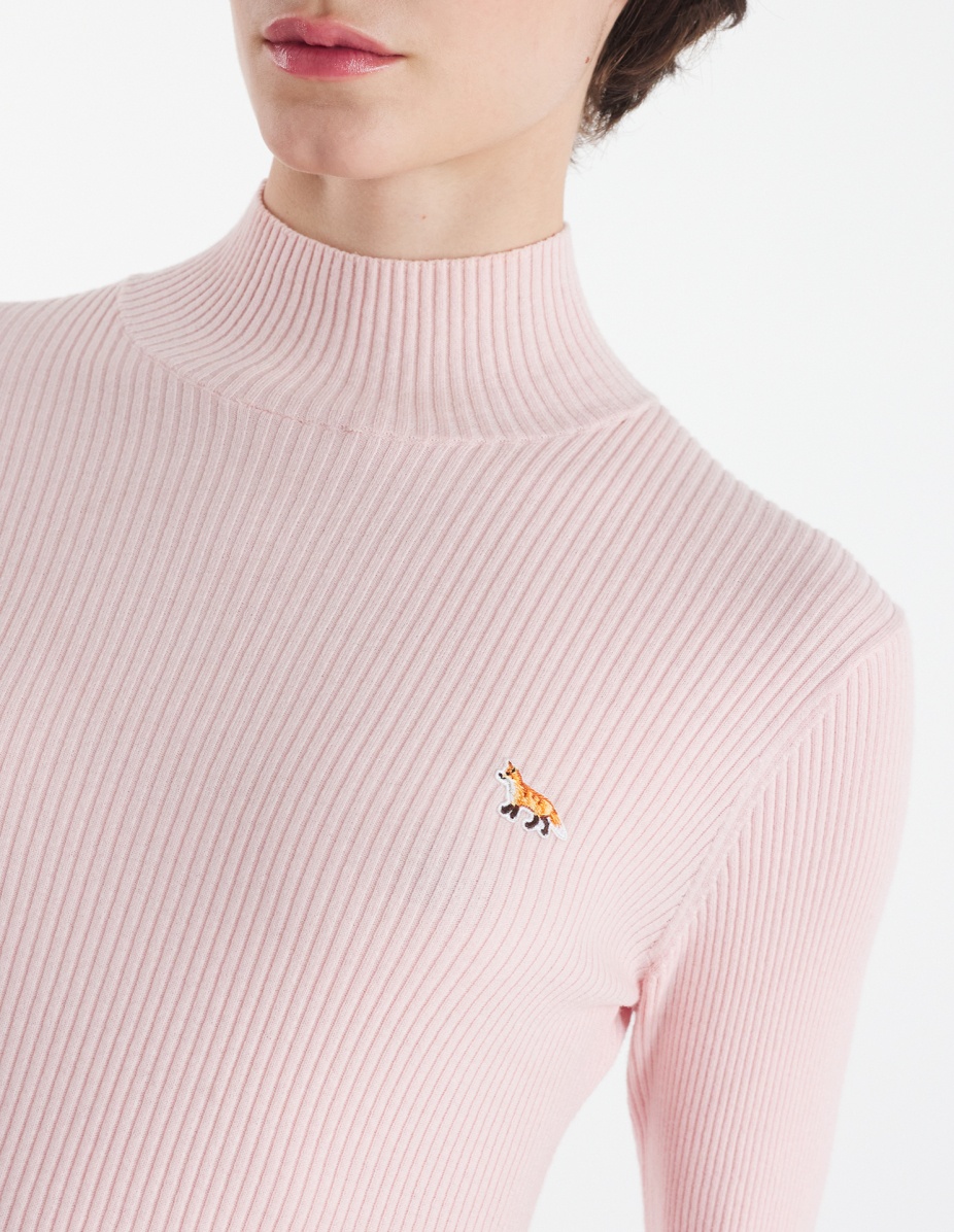 BABY FOX PATCH FINE RIBBED TURTLENECK - 4