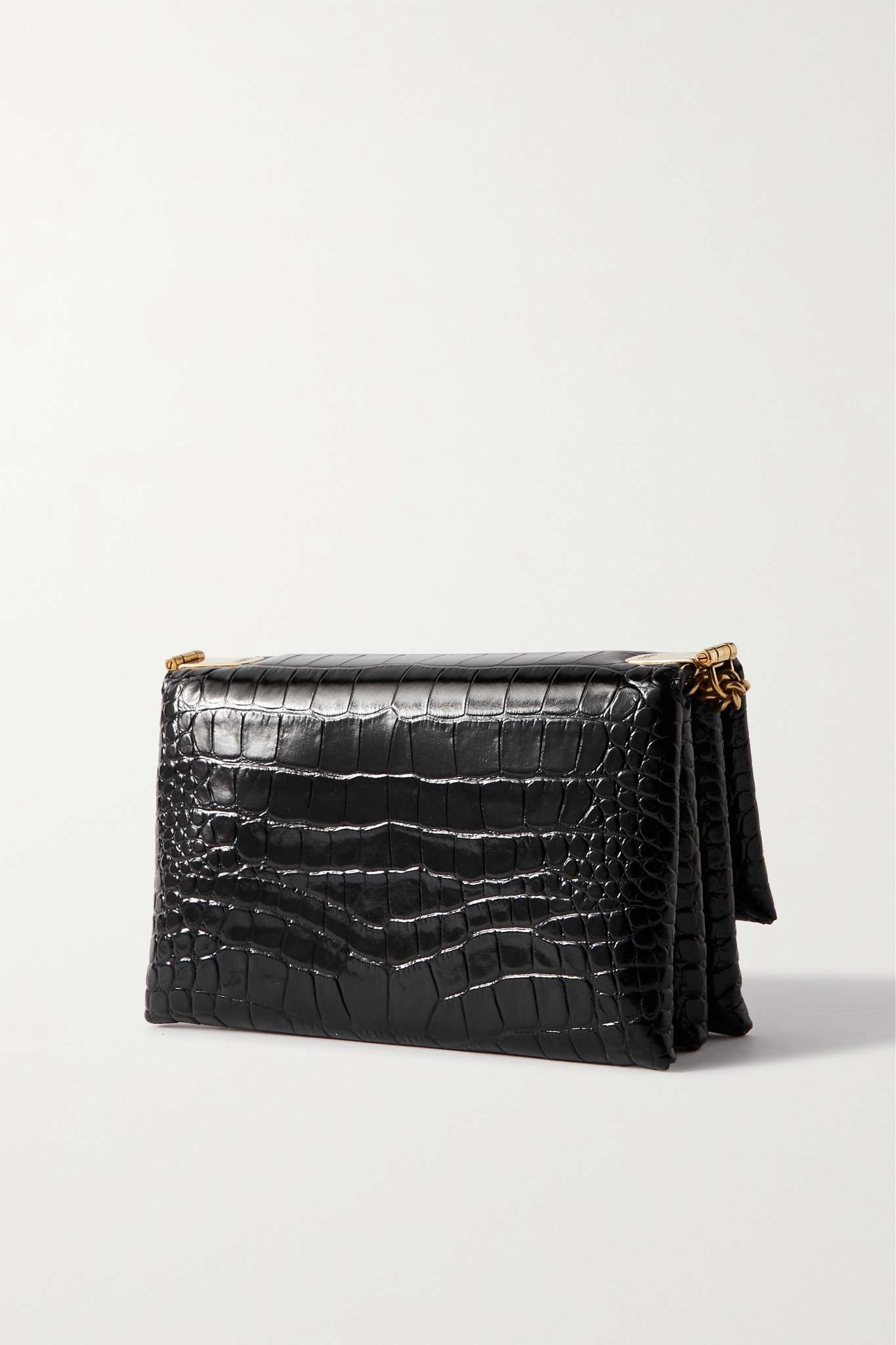 Triplet small croc-effect leather shoulder bag - 3