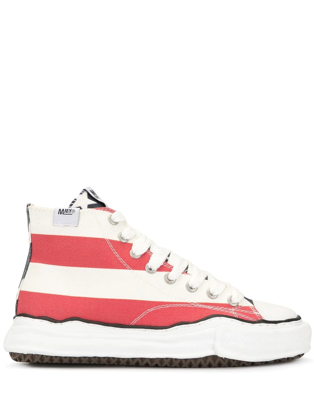 stripe print sneakers - 1