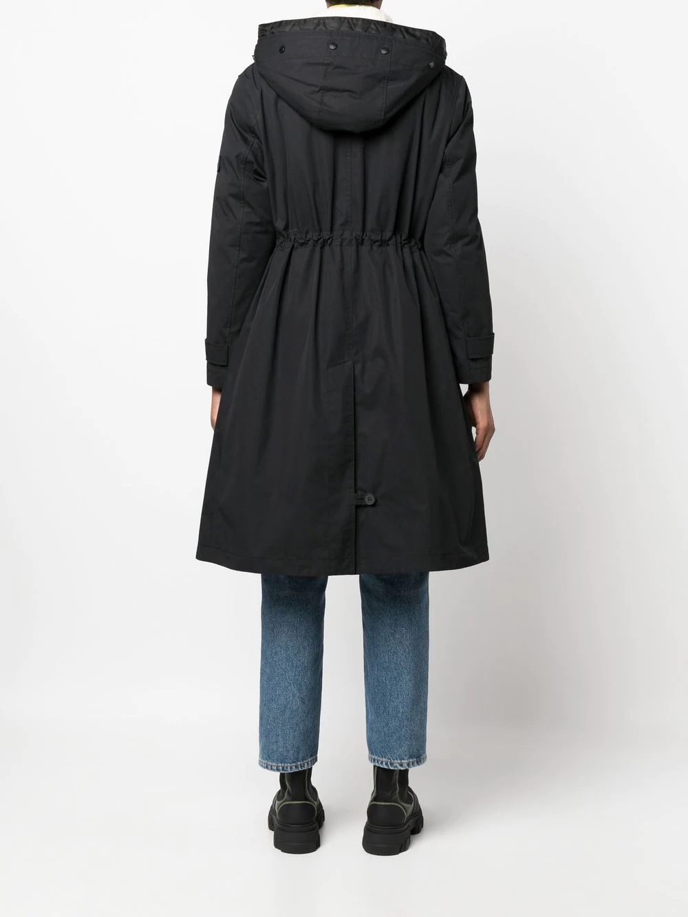 shearling parka coat - 4