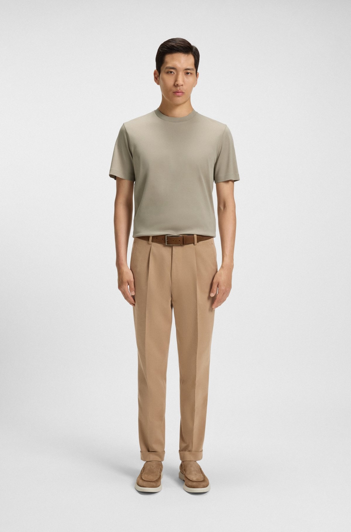 REGULAR-FIT T-SHIRT IN MERCERIZED COTTON - 4