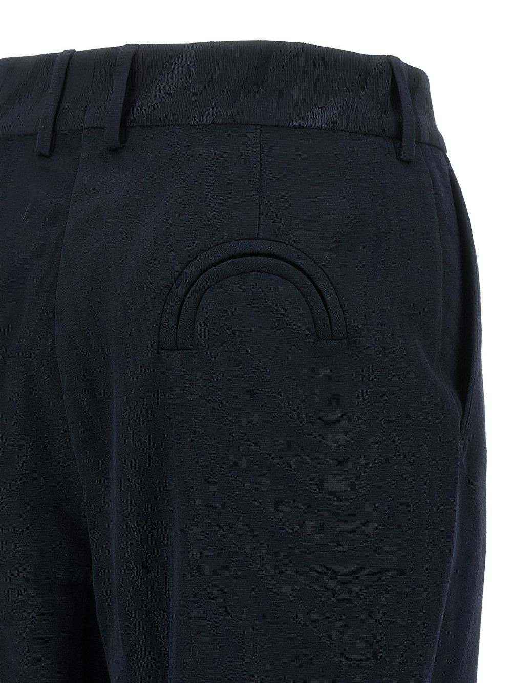 pleated pocket straight trousers - 4