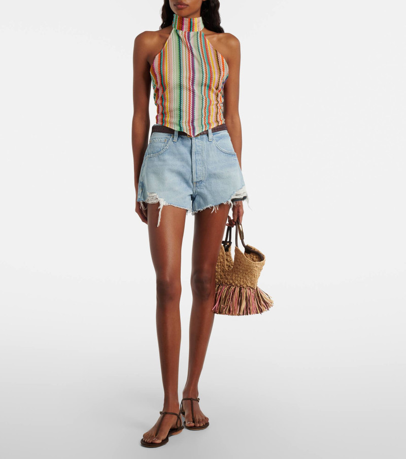 Missoni Striped halterneck cotton and silk top outlook