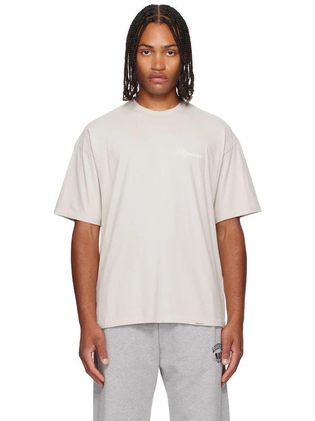 Gray Script Logo T-shirt - 1