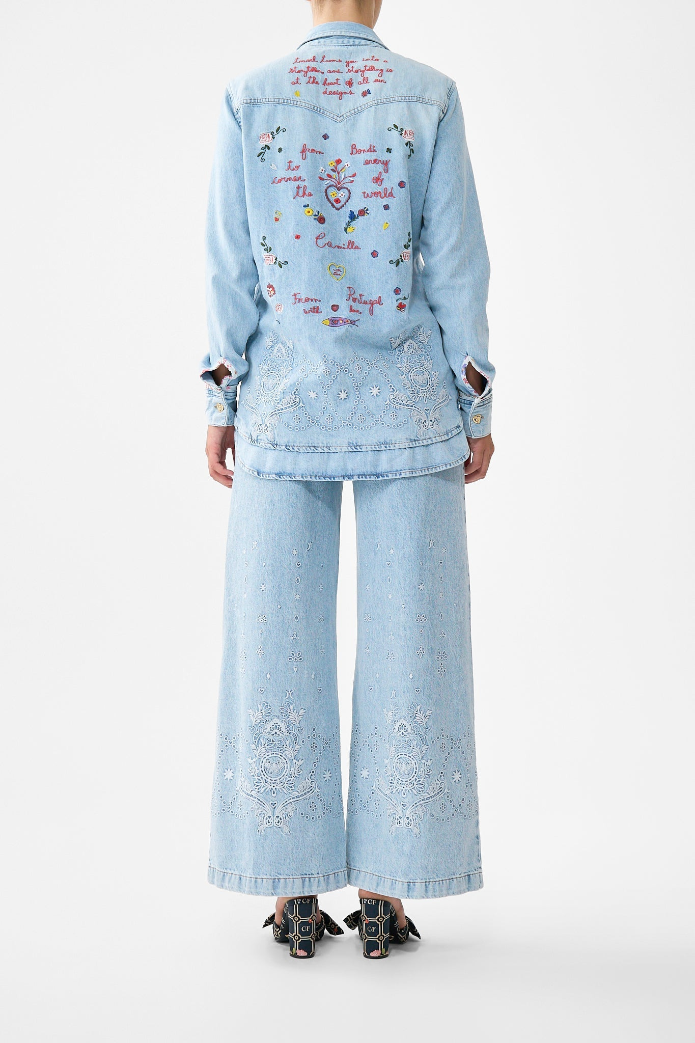 LUNA KITSCH STITCH HIGH RISE WIDE LEG JEAN - 3