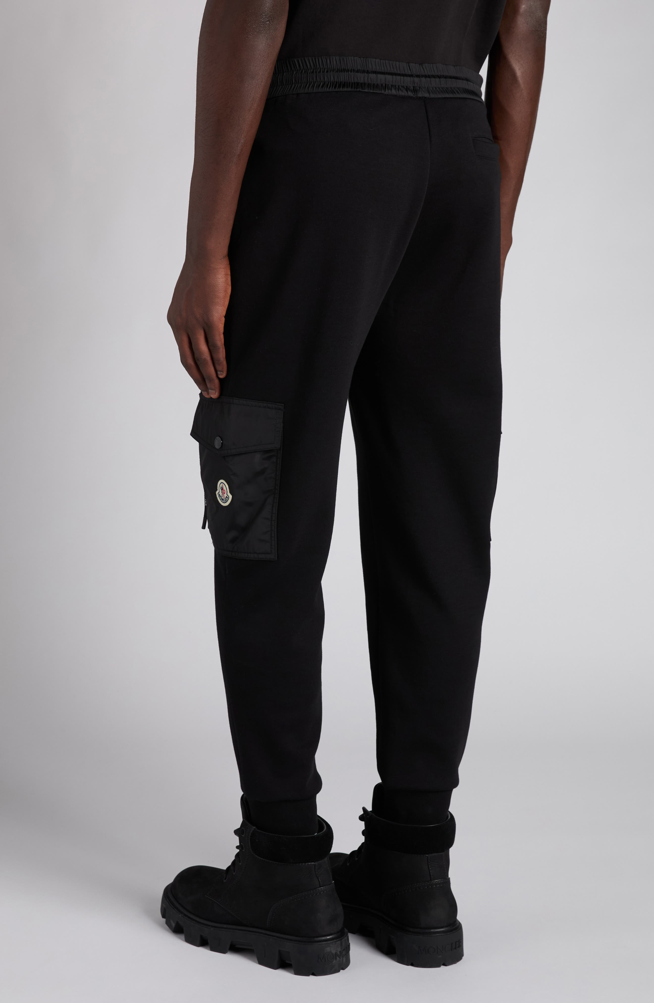 Moncler Logo Patch Cargo Joggers in Black at Nordstrom - 3