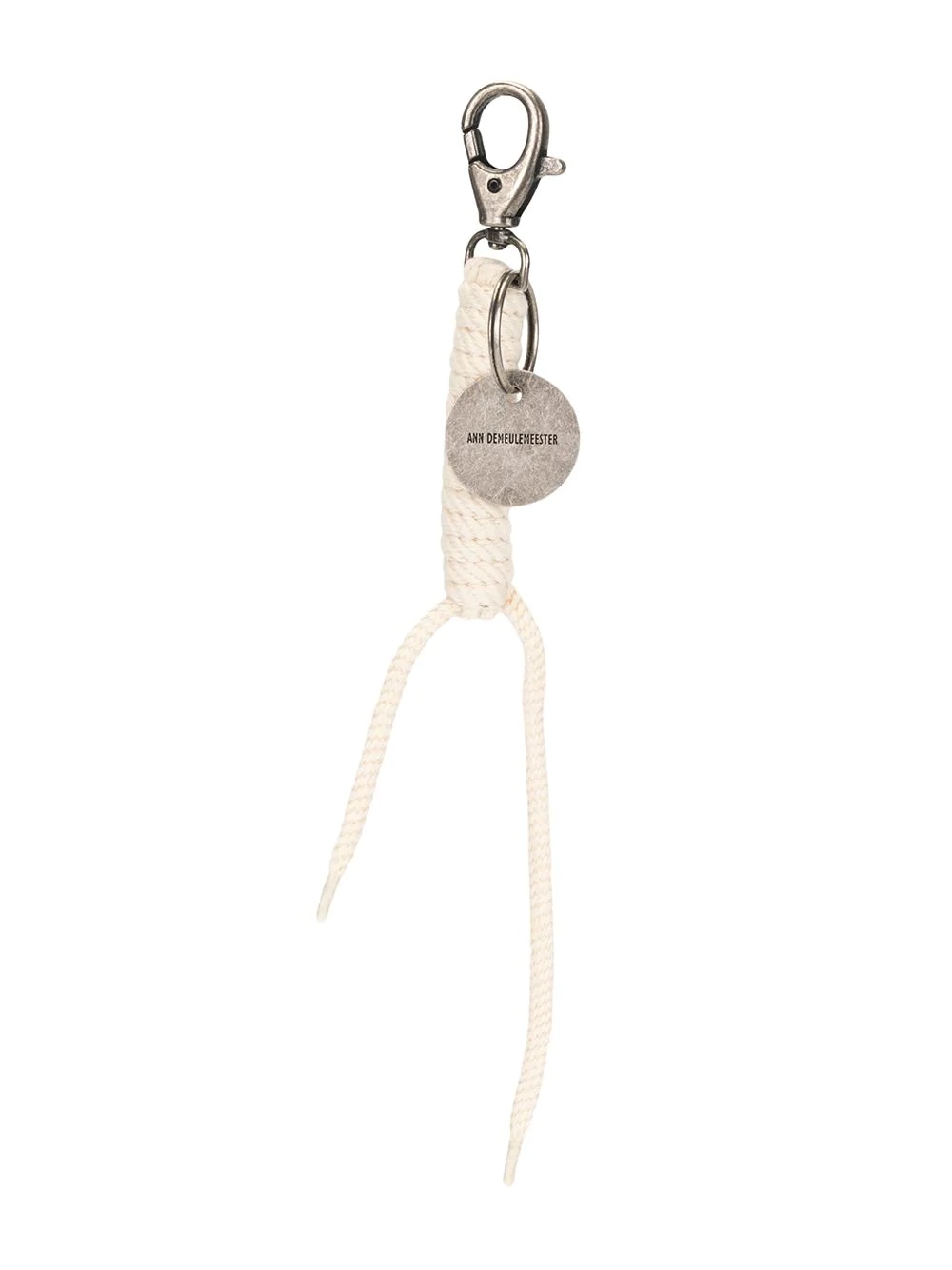 braided canvas charm keyring - 1