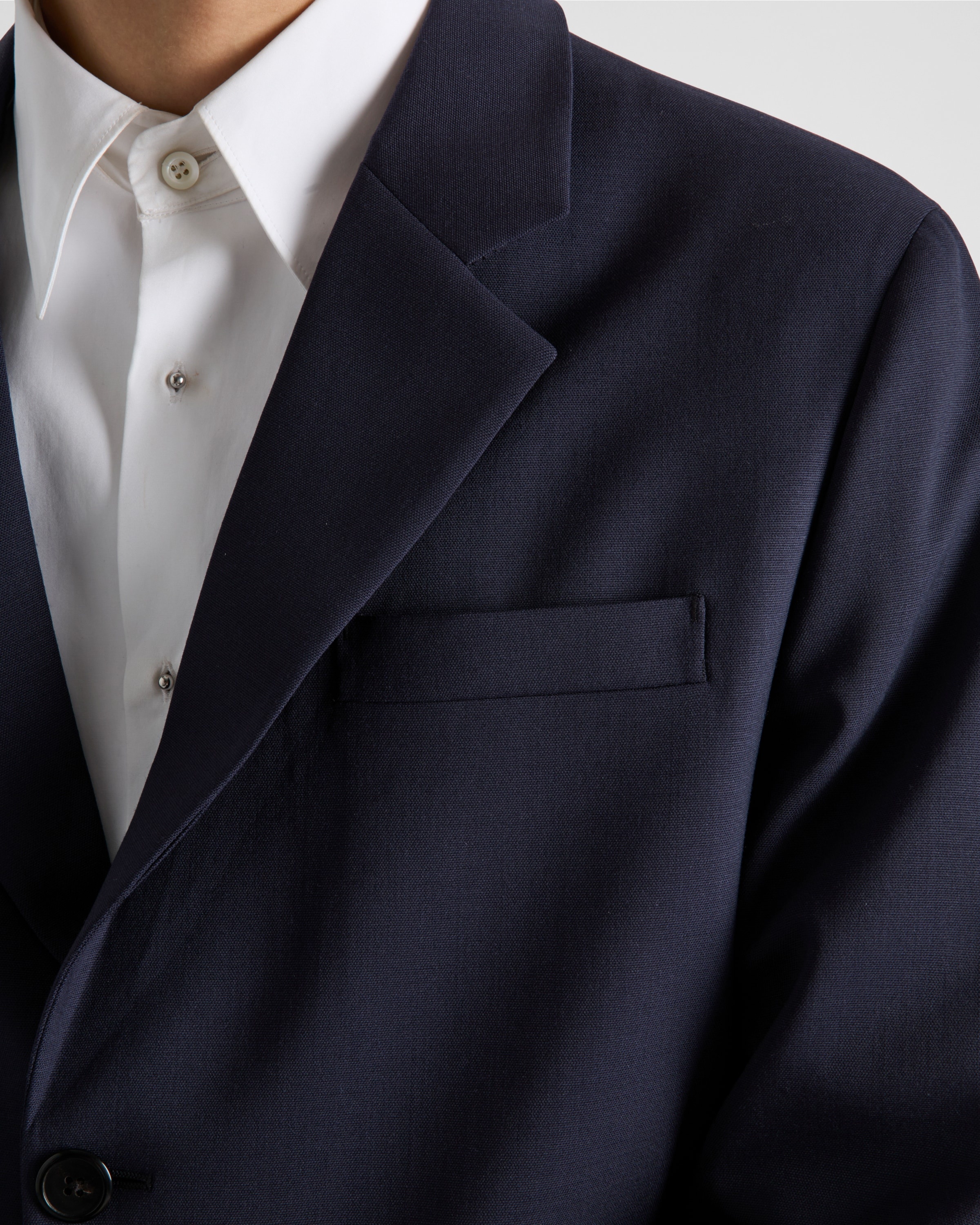 Single-breasted wool blend jacket - 3