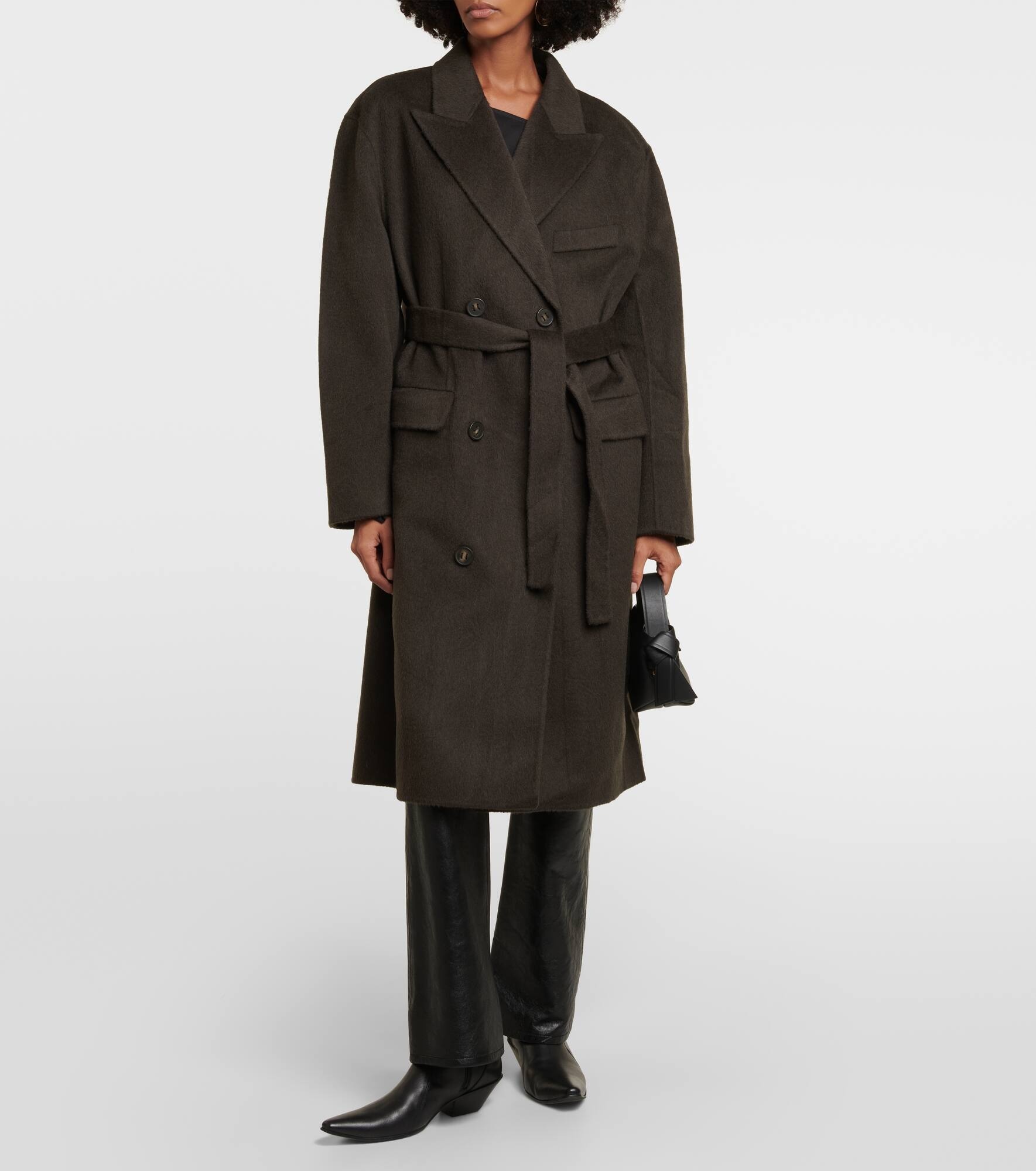 Double-breasted wool-blend coat - 2