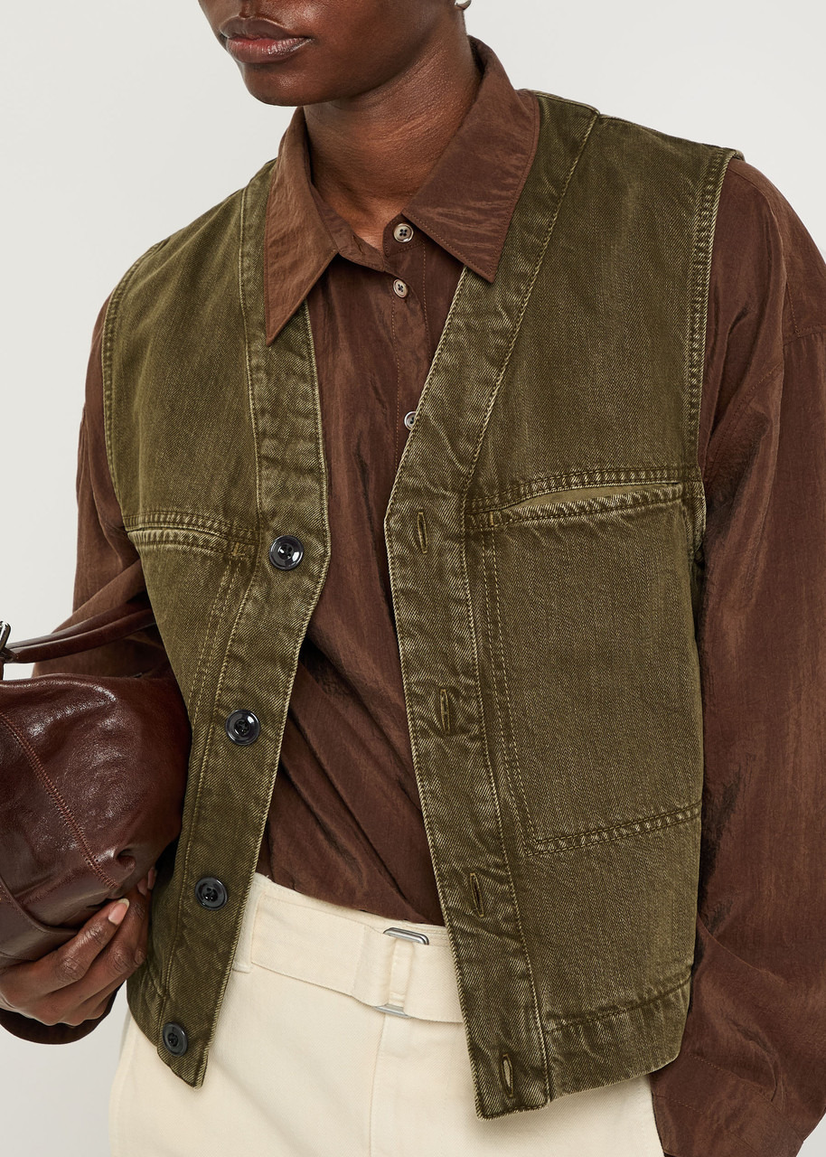 Lemaire Panelled Denim Gilet - 5
