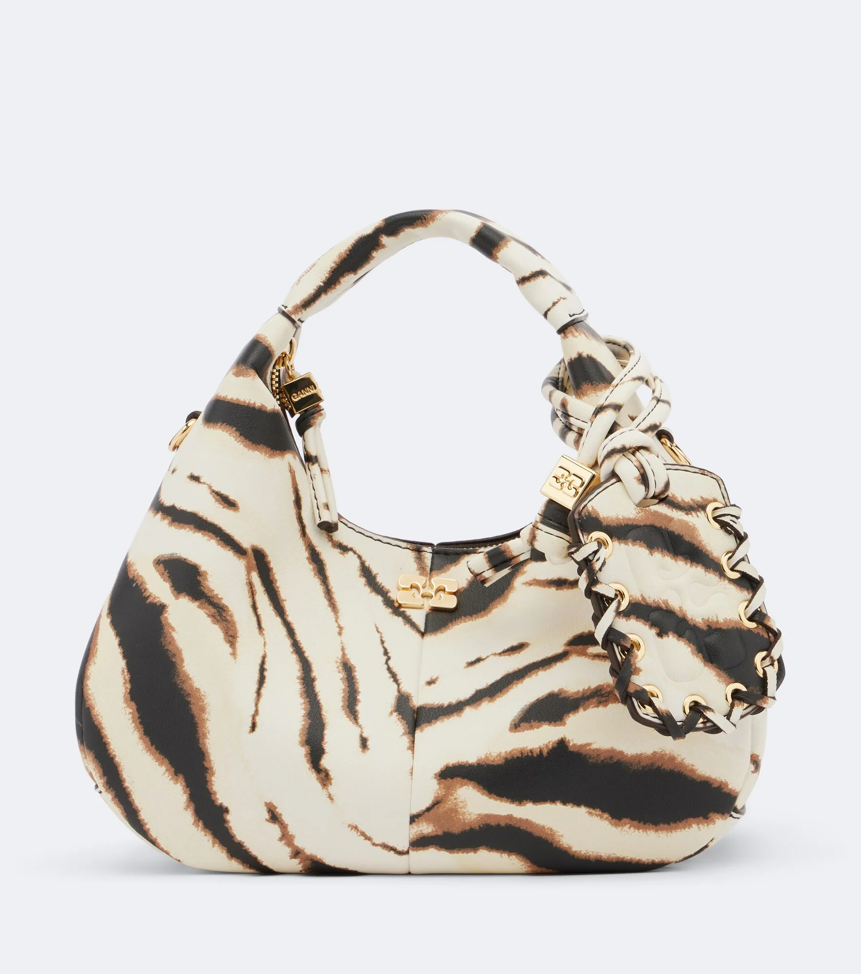 Mini zebra-printed tote bag - 1