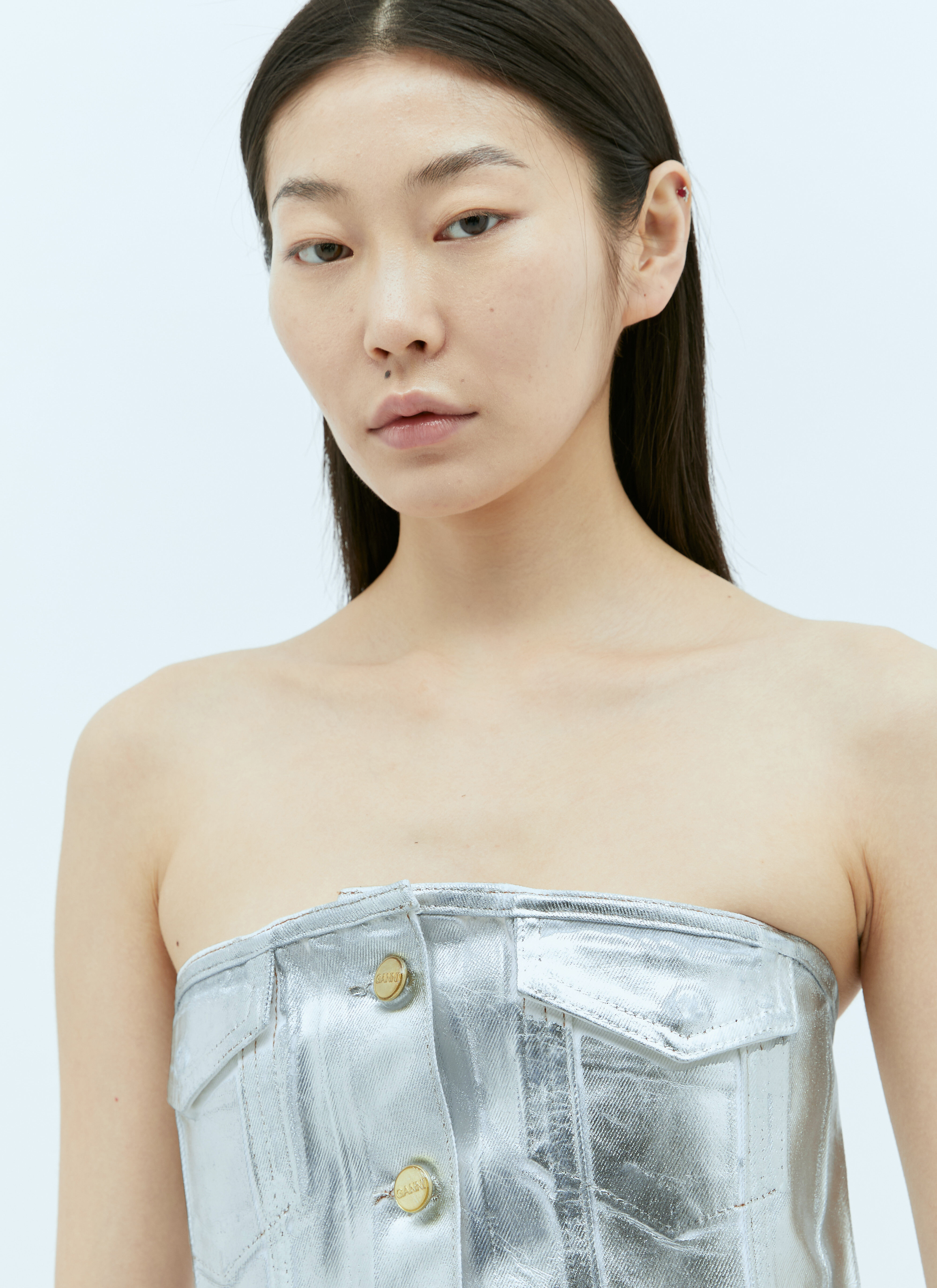 Foil Denim Corsage - 2