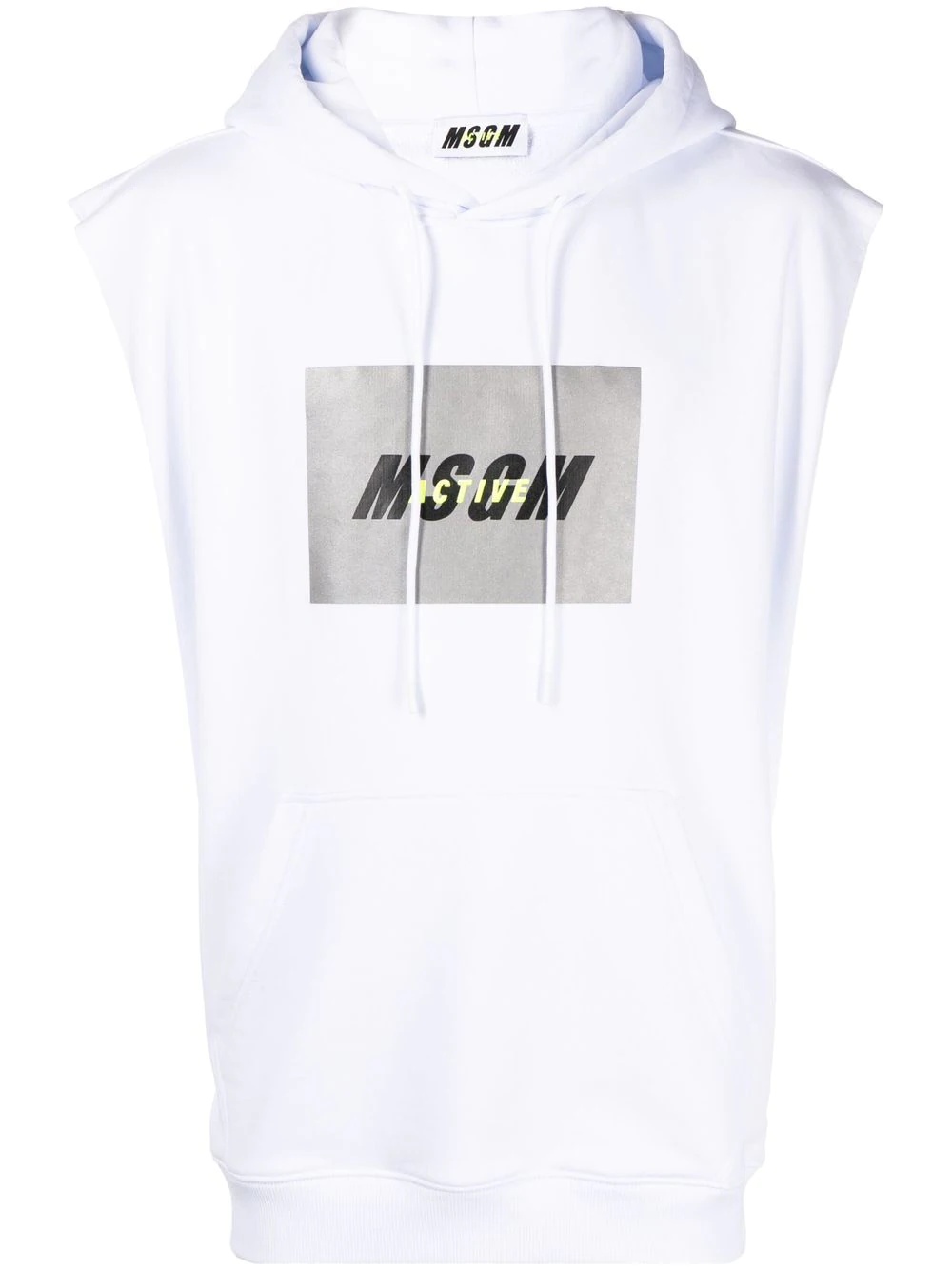 sleeveless logo-print hoodie - 1