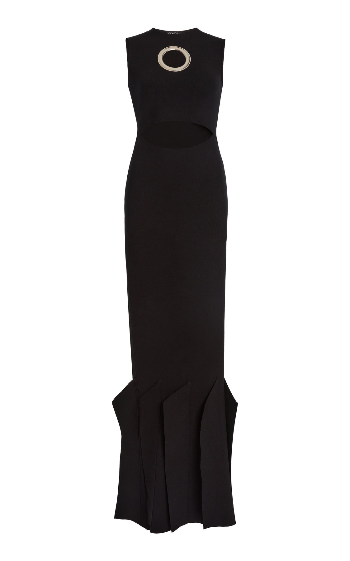 KNIT DRESS WITH HEM PANEL DETAIL BLACK - 9