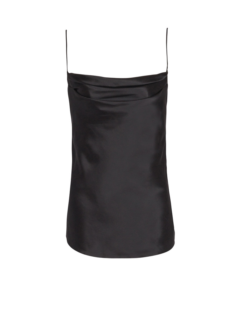 Draped satin top 1