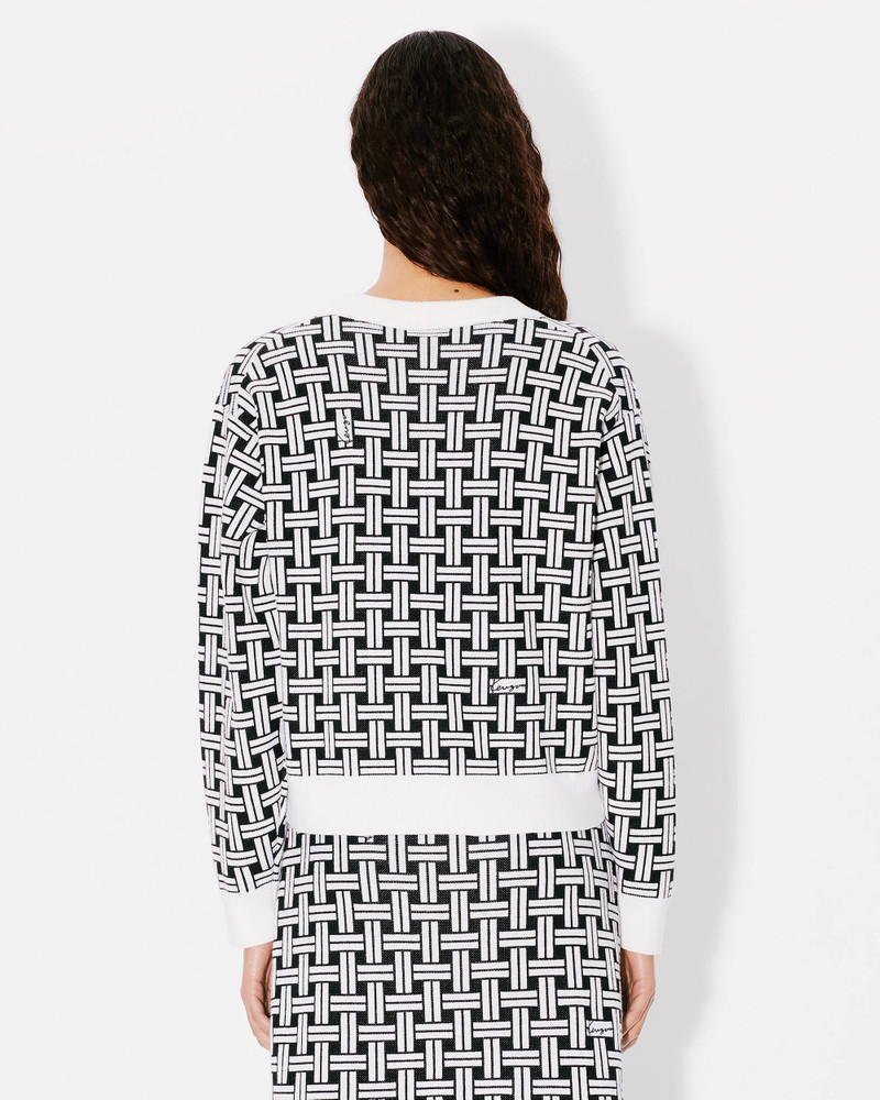 'KENZO Weave' embroidered cardigan 4