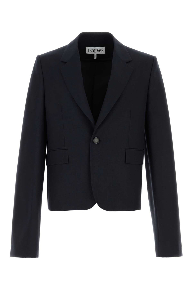 Loewe Men Midnight Blue Wool Blazer - 1