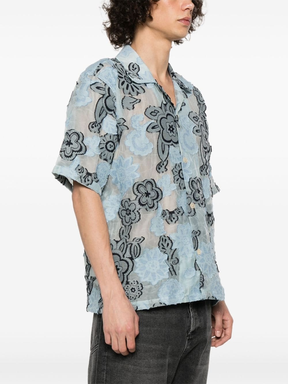 Cayo floral-embroidery shirt - 3