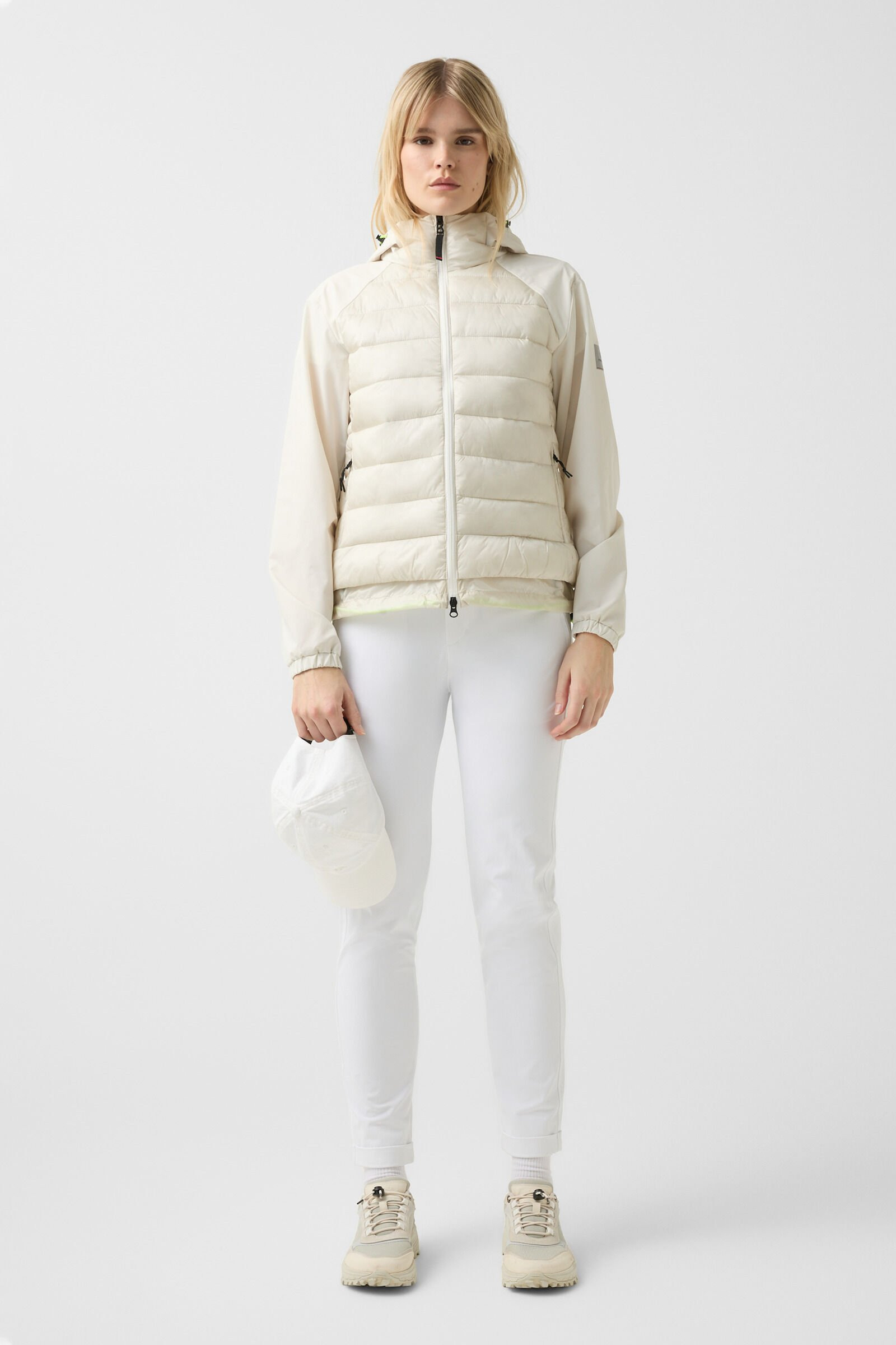 Magan hybrid quilted jacket in Sand - 4