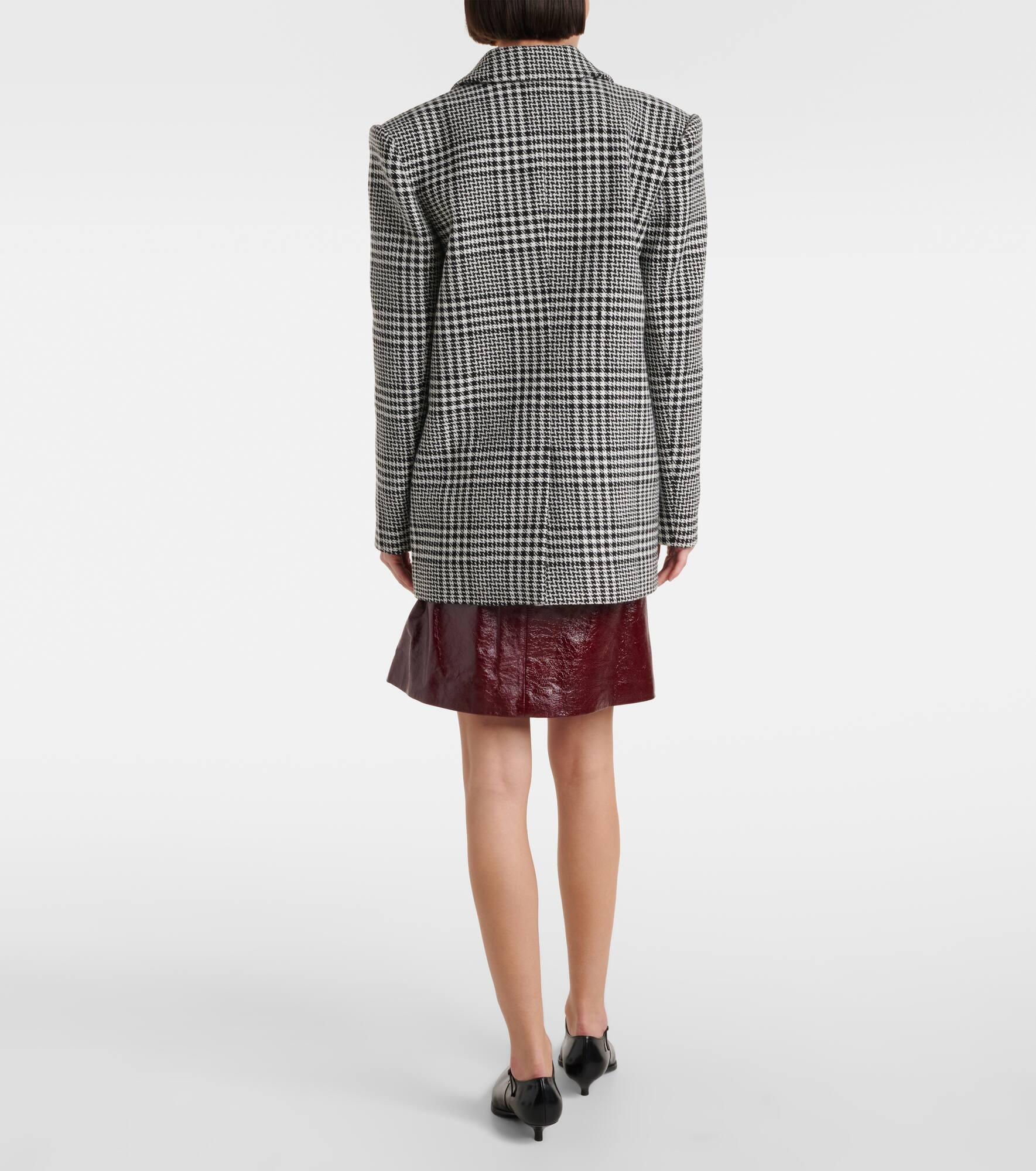 Hundstooth oversized blazer - 3