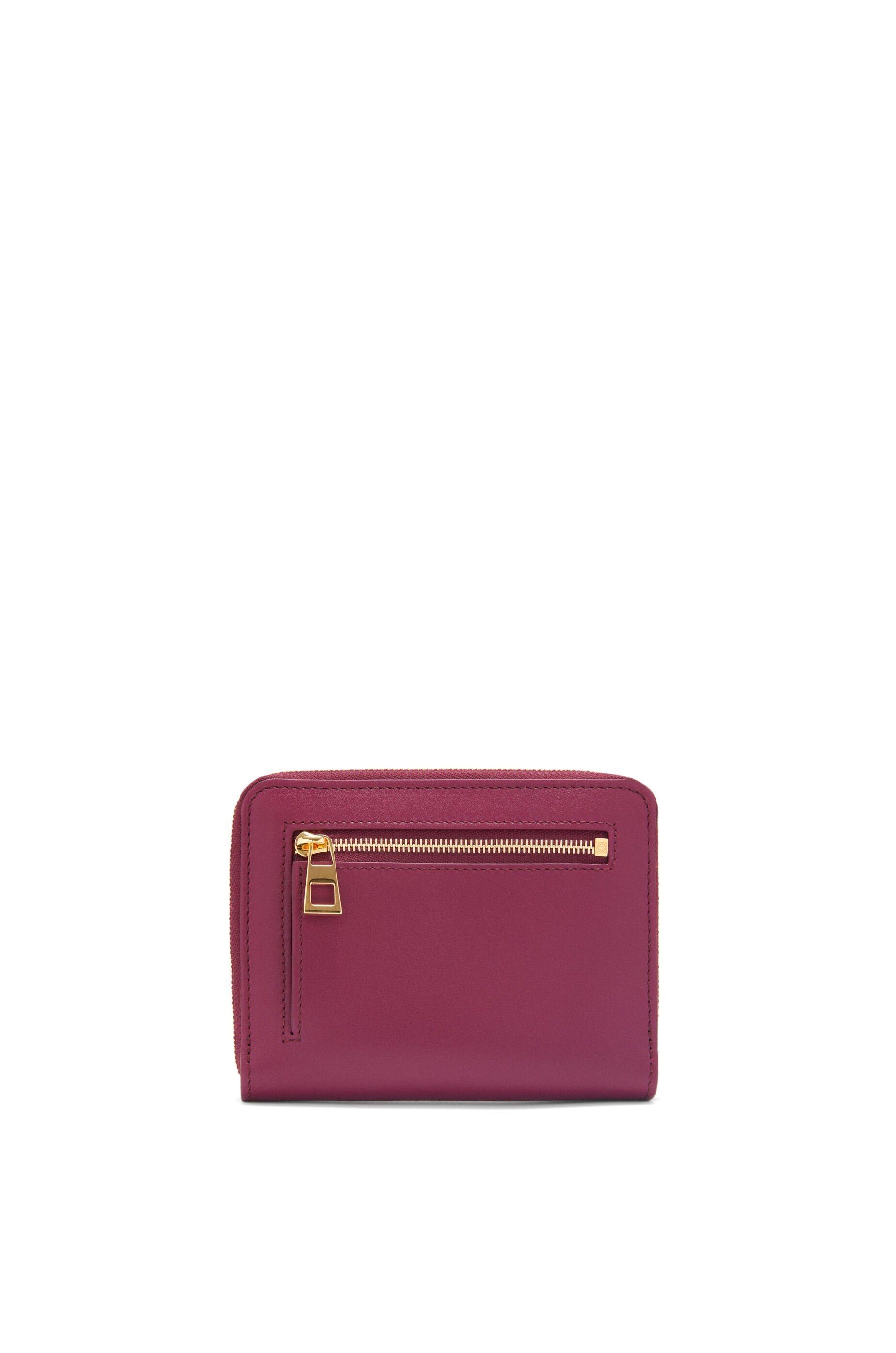 Knot compact zip around wallet in shiny nappa calfskin - 4