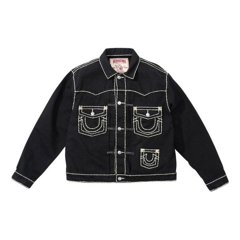 Supreme x True Religion Denim Trucker Jacket 'Black White' SUP-FW21-214 - 1