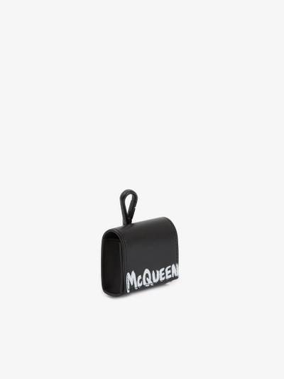 Alexander McQueen Mcqueen Graffiti Airpod Pro Case in Black/white outlook