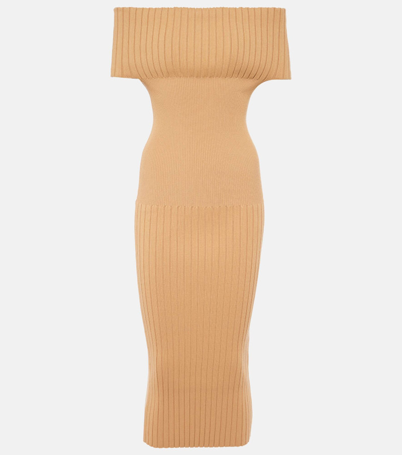 Off-shoulder midi dress - 1