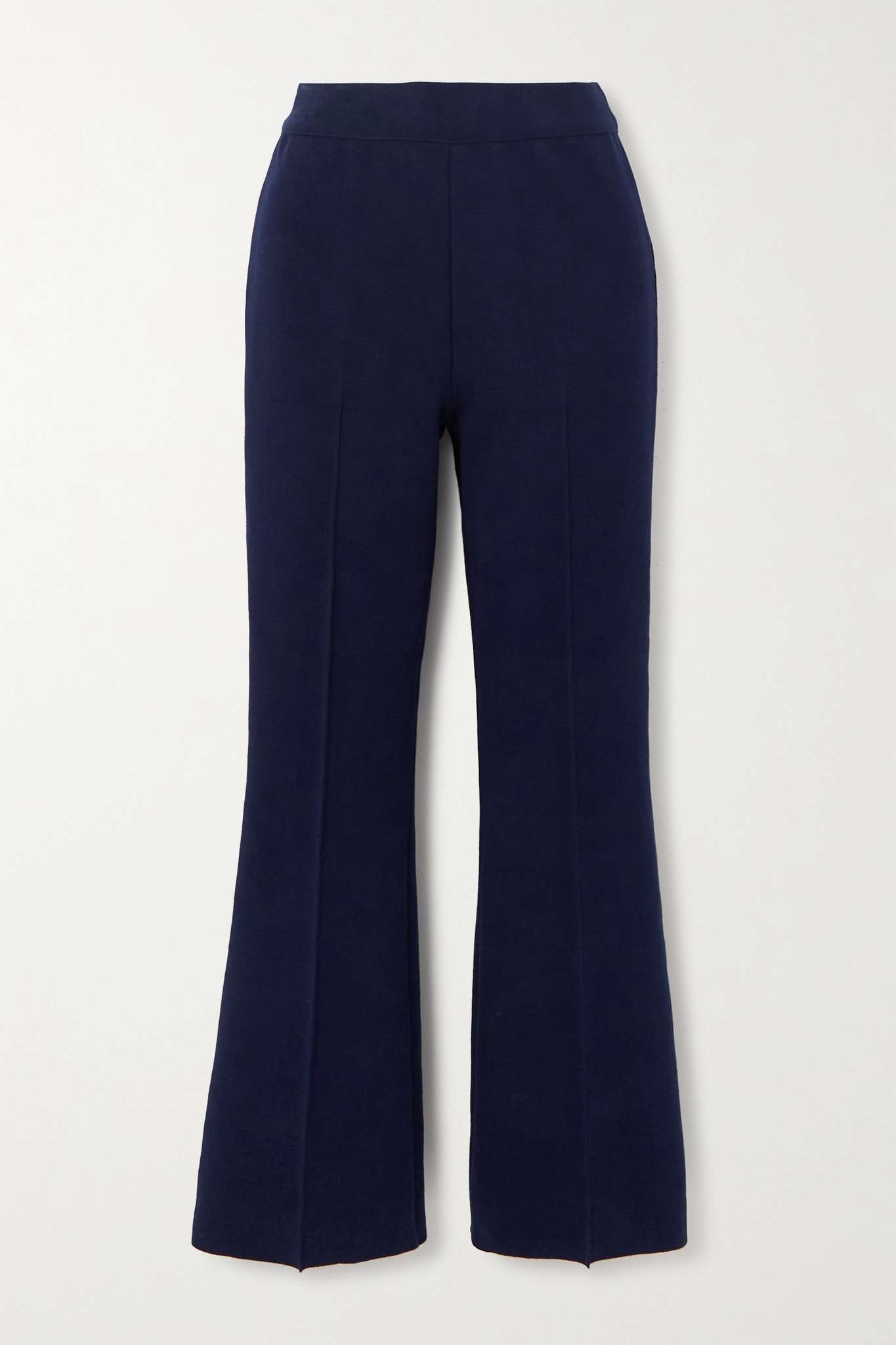 Kick cropped stretch cotton-blend flared pants - 1