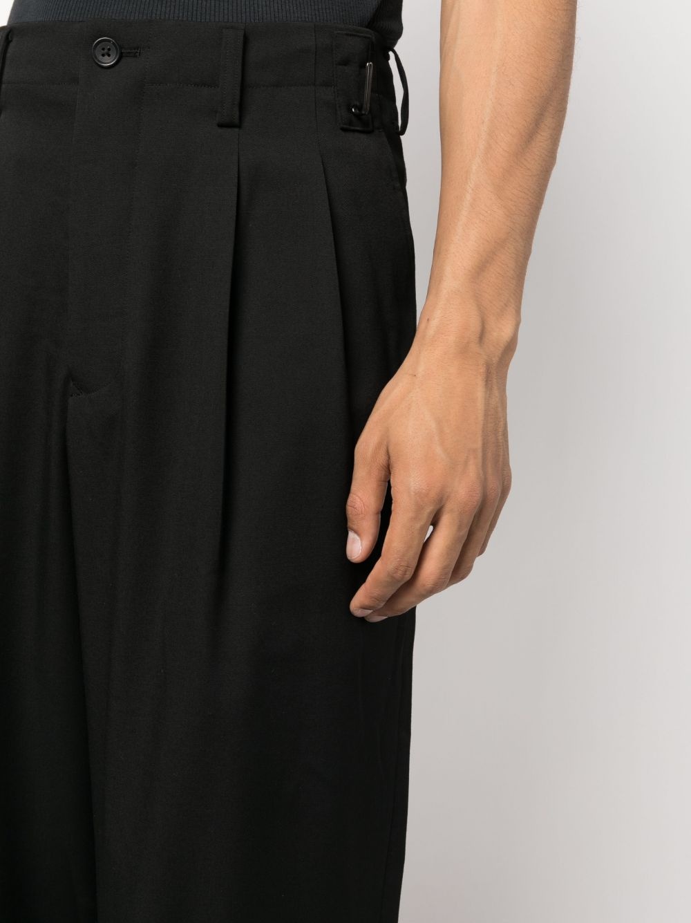 skirt-overlay straight-leg trousers - 6