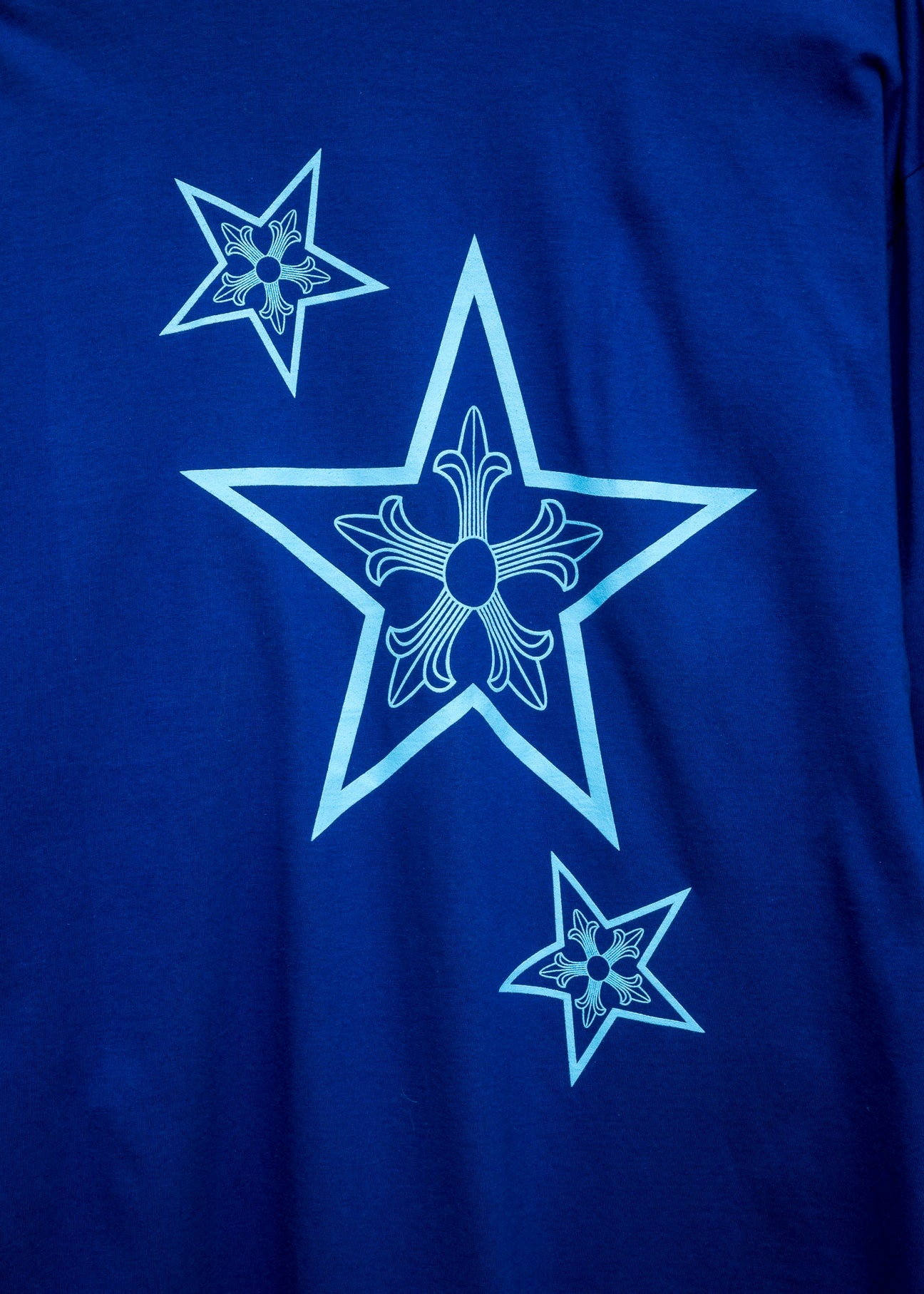 CHROME HEARTS BLUE STAR LONG TEE ブルー スター ロンT Tシャツ Chrome Hearts Blue Star Logo Long Sleeve Tee - SRM – SHENGLI