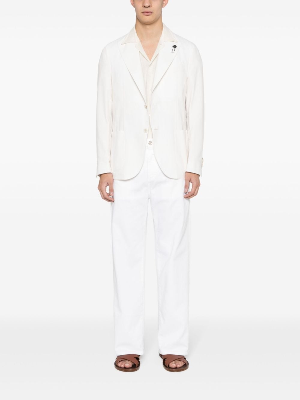 Pegaso-embroidery straight-leg jeans - 2