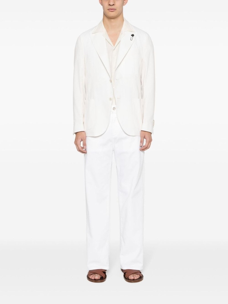 Etro Pegaso-embroidery straight-leg jeans outlook