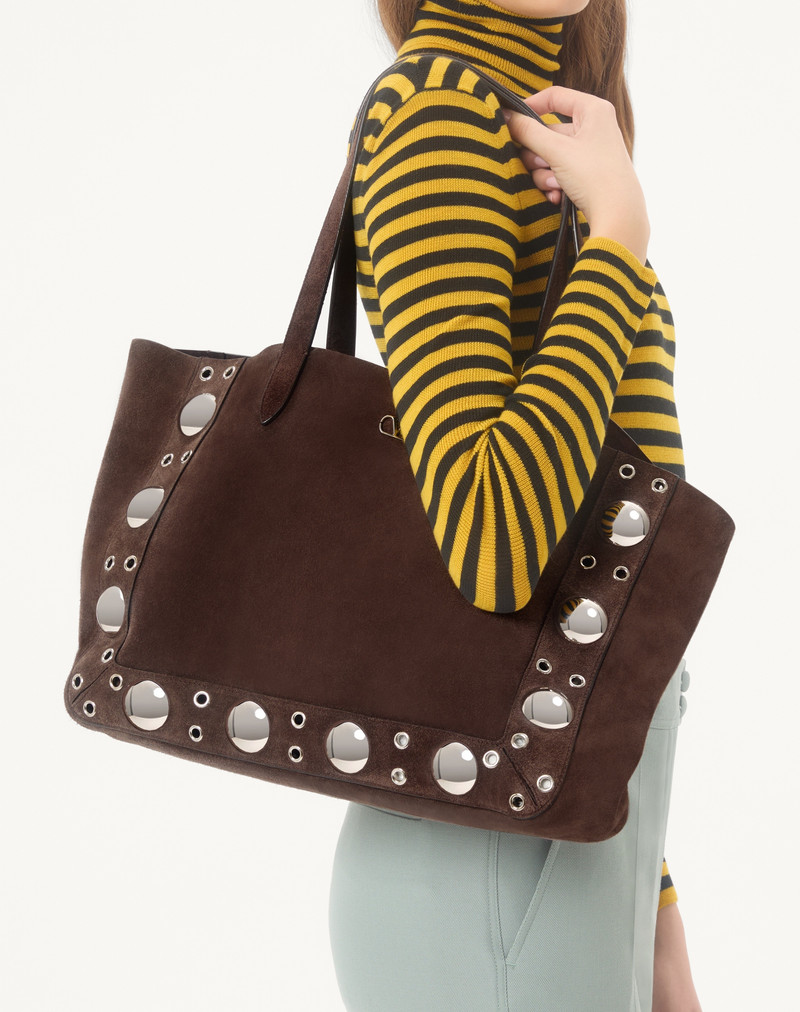 VALENTINO GARAVANI MEDIUM NELLCÔTE SUEDE SHOPPING BAG 2