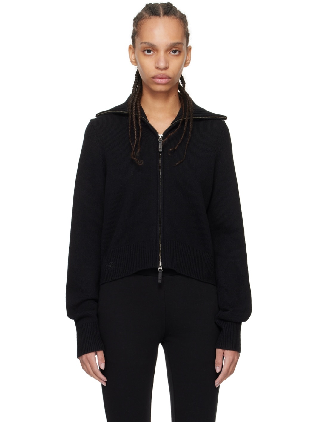 Black Zip Sweater - 1