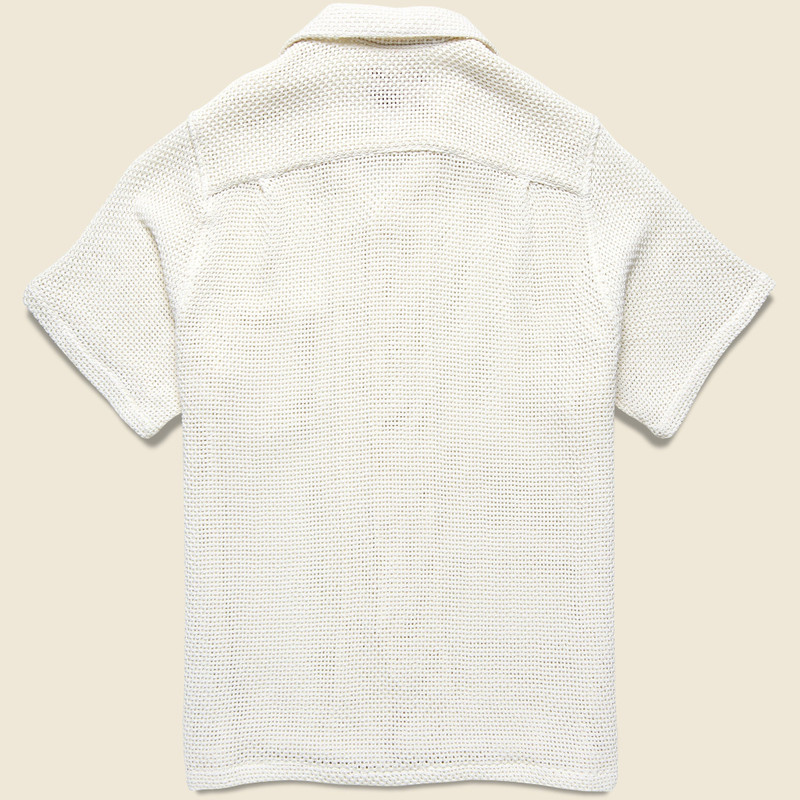 Portuguese Flannel Agora Camp Shirt - White outlook