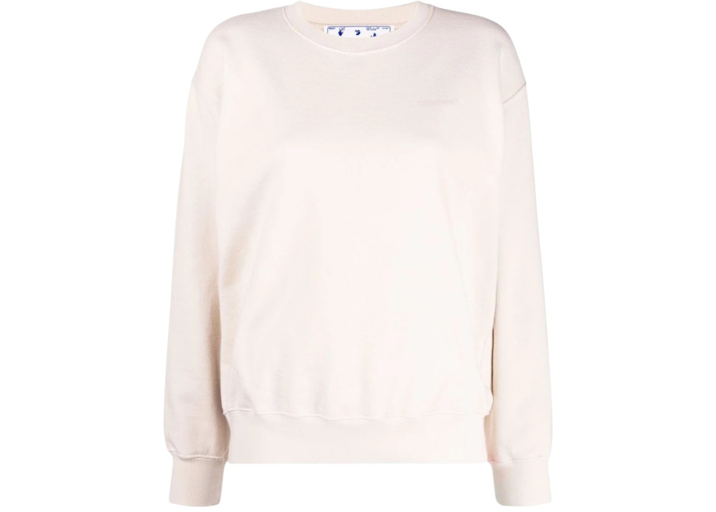 OFF-WHITE Women's Diag Regular Crewneck Sweatshirt Beige - 1