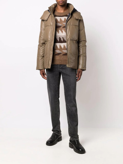 Yves Salomon leather padded jacket outlook