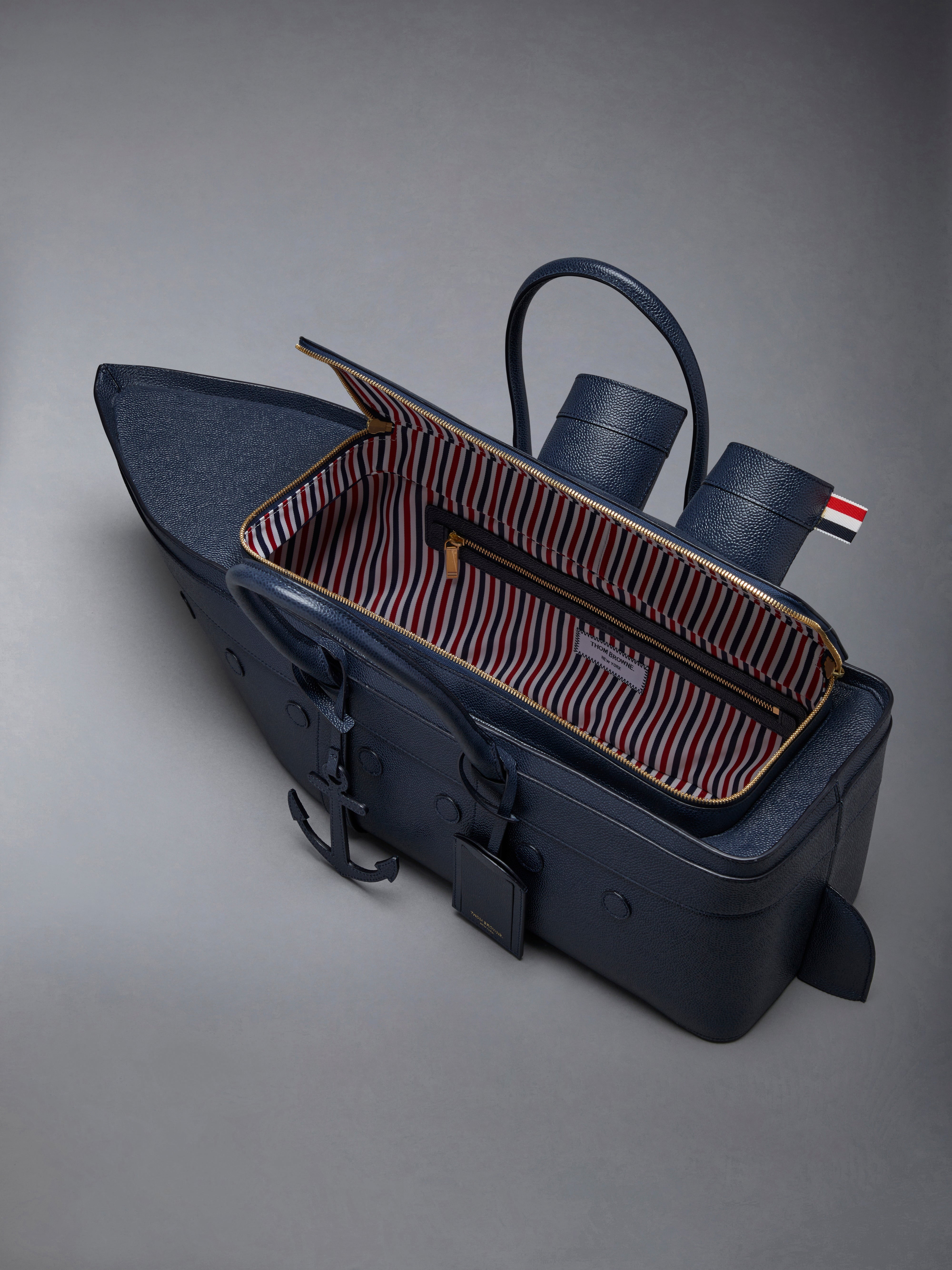 Pebble Grain Leather Cruise Liner Bag - 5