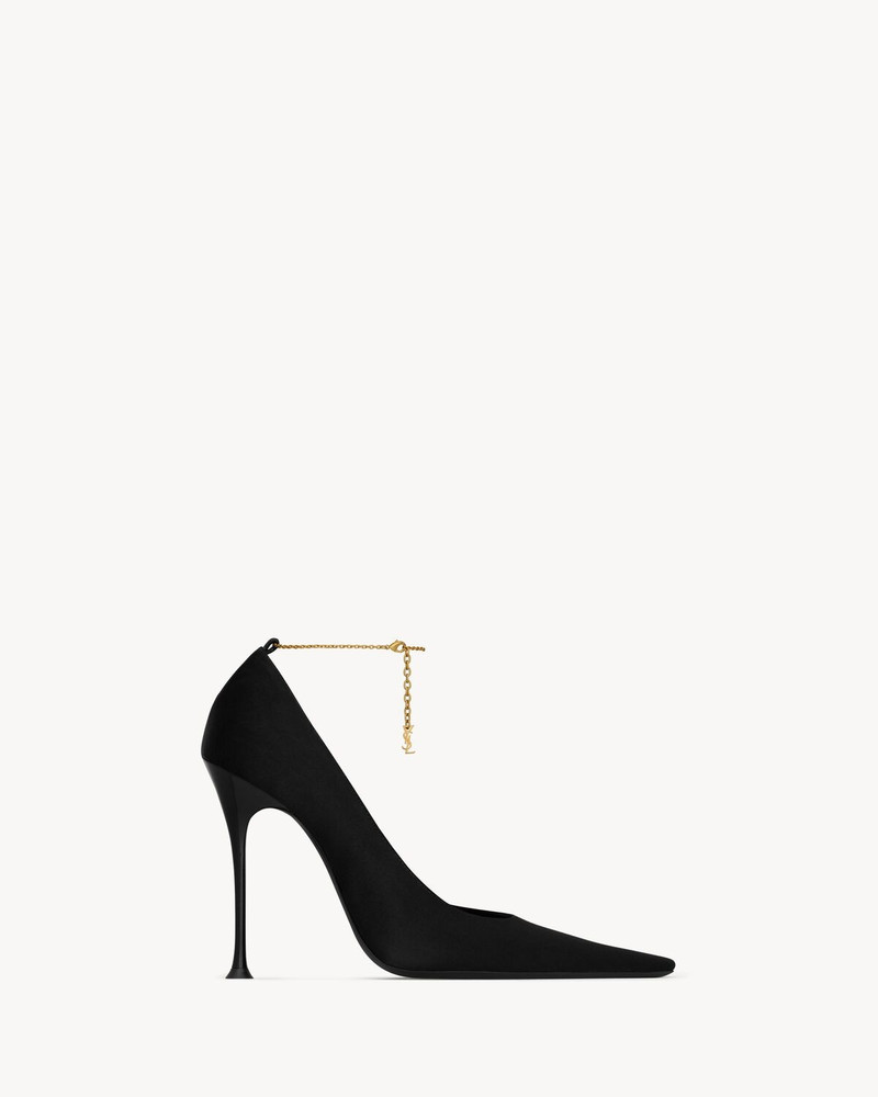 RÉGINE PUMPS IN SATIN CREPE - 1