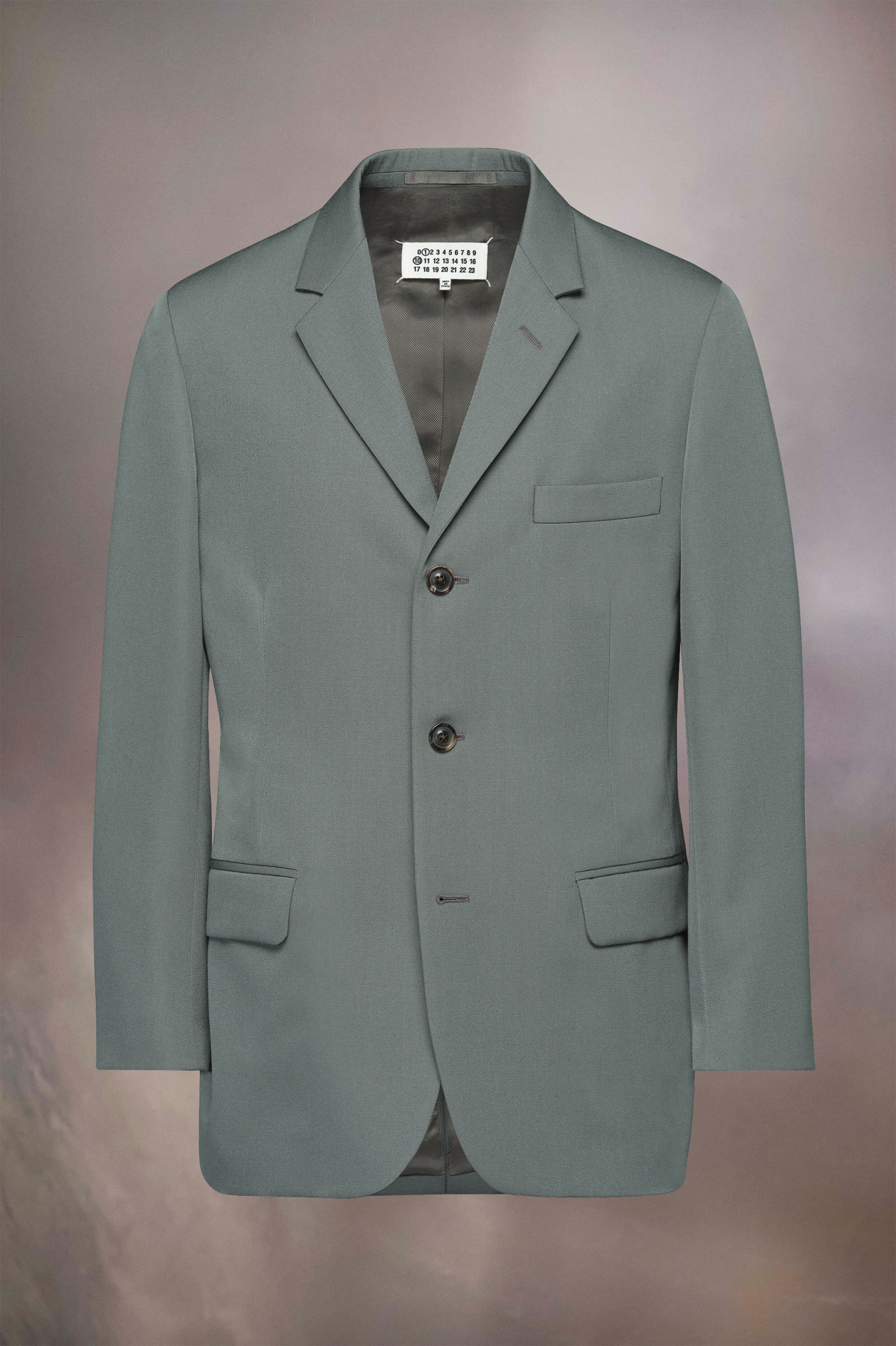 Wool amp; Satin Gabardine Blazer