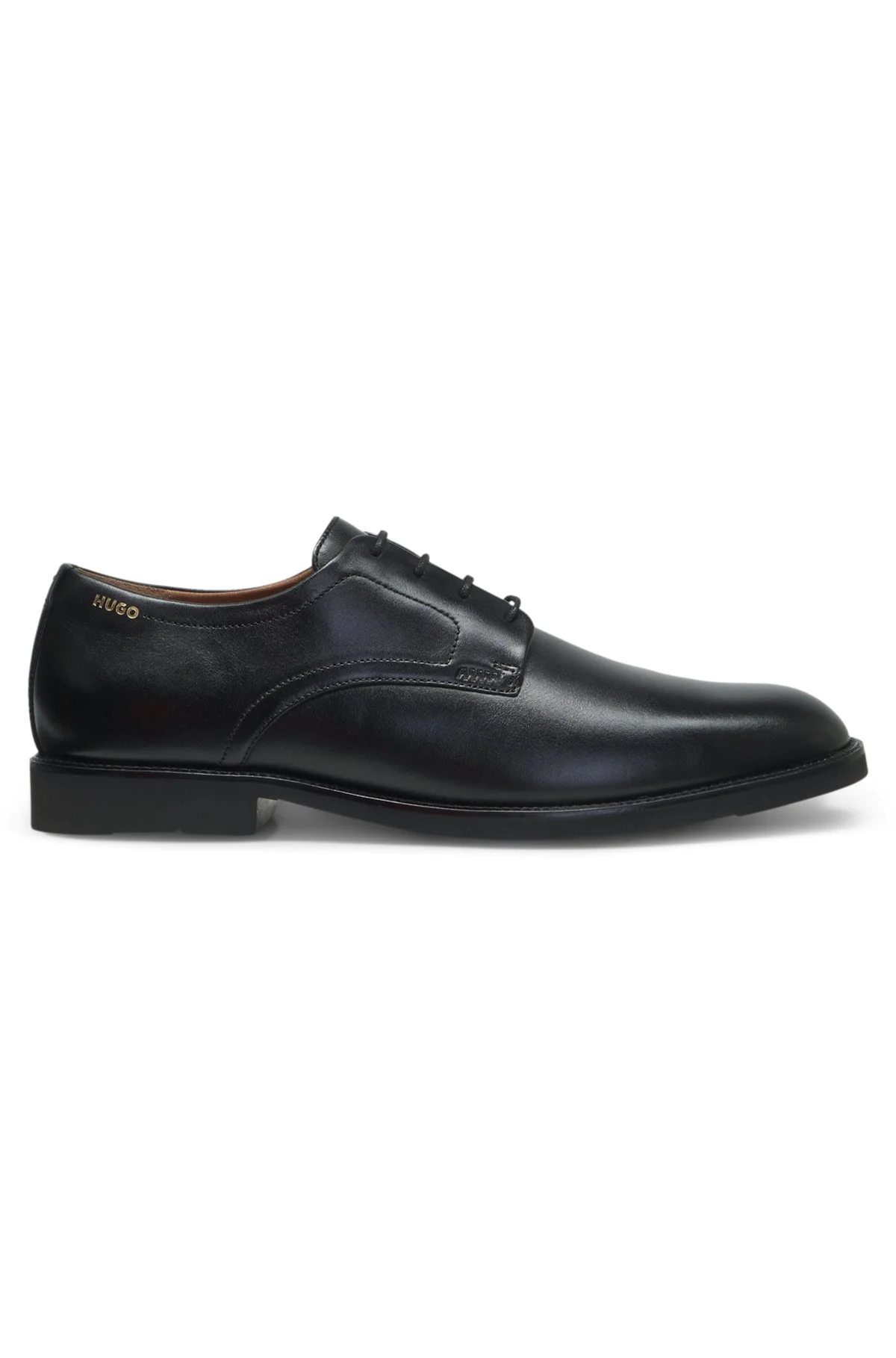 DERBY SHOES IN SMOOTH LEATHER WITH EMBOSSED LOGO - 1