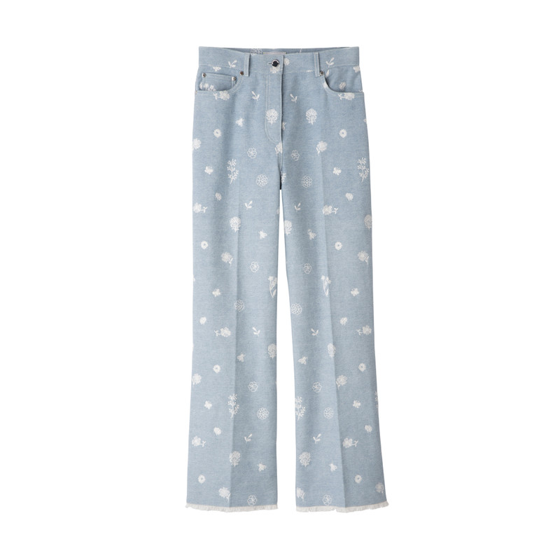 Jeans Sky Blue - Embroidered denim 1