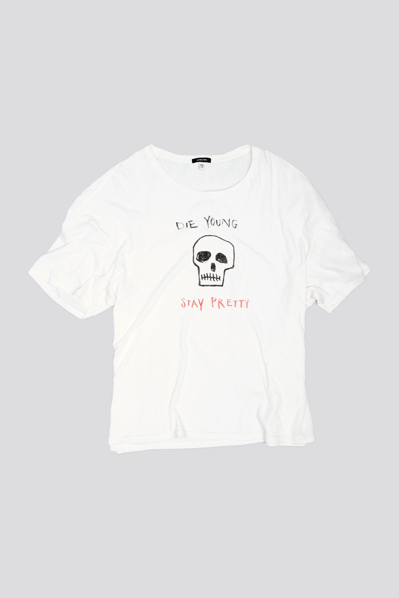 DIE YOUNG STAY PRETTY RELAXED T - ECRU -R13 - 5