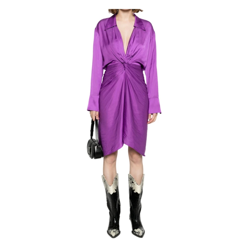ワンピース ZADIG & VOLTAIRE Woman Dress Violet WWDR00023 GOA Rozo Satin Dress dress purple women | Zadig&Voltaire